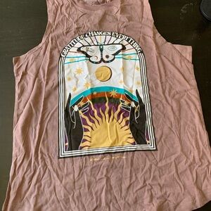 Spiritual Gangster Brown Graphic Tank Top